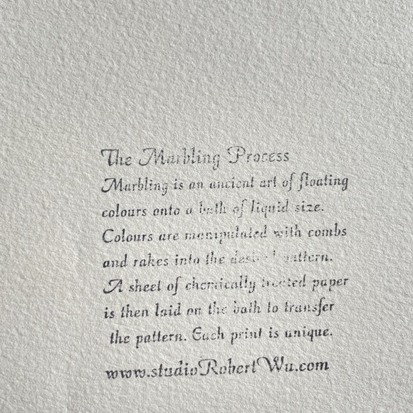 Robert Wu Hand Marbled Art - Picture 3 of 11